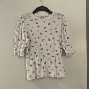 Youth small blouse with yellow flowers